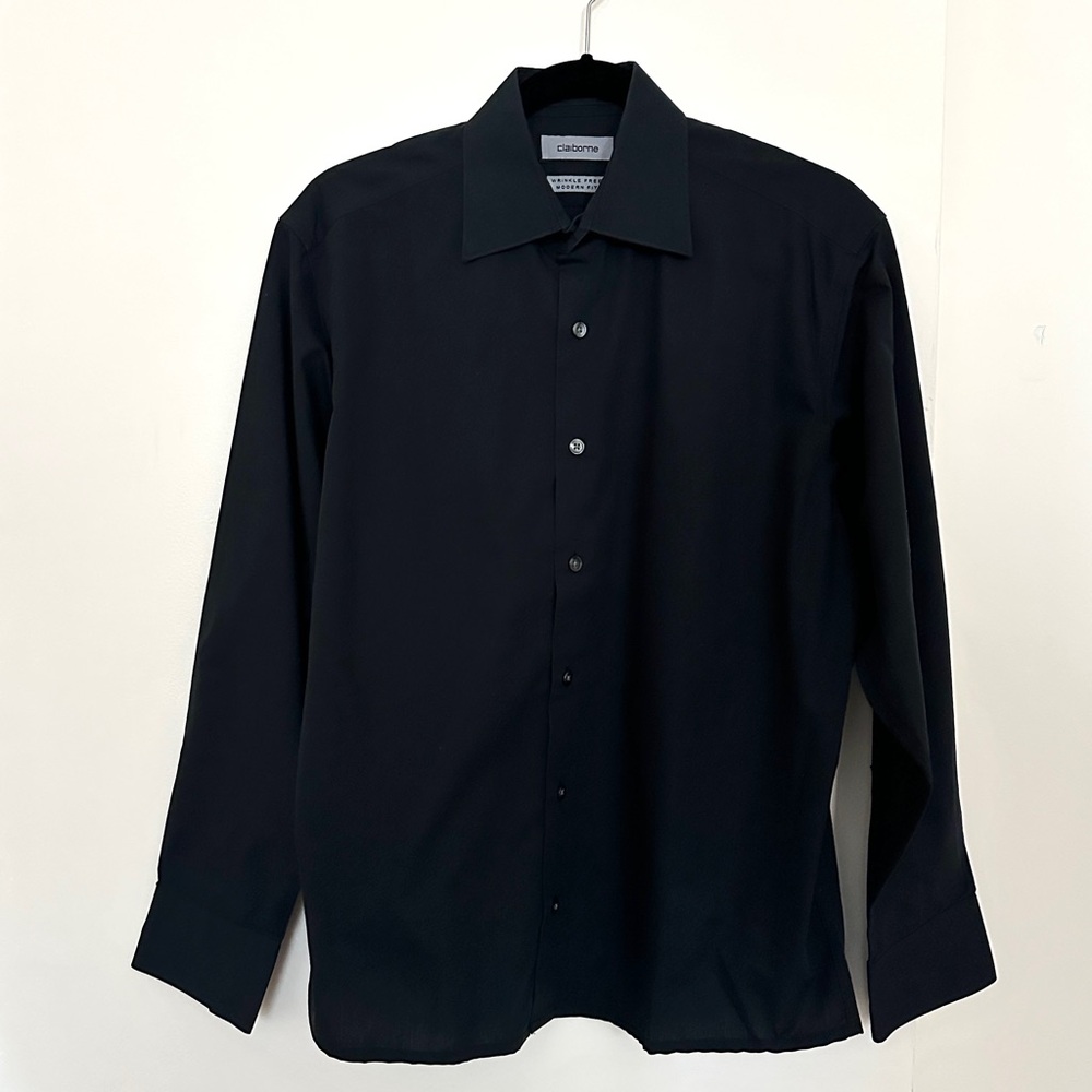 Claiborne Men's Black Button Down
